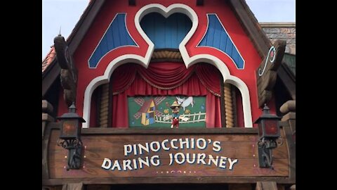 Pinocchio Ride Disneyland resort New Years Eve 2019. Filmed in 4K POV