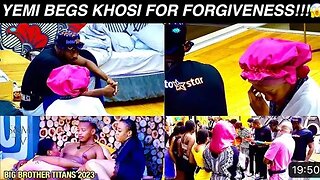 Big brother titans: YEMI BEG KHOSI TO HAVE MERCY ON HIM AS HE LIE