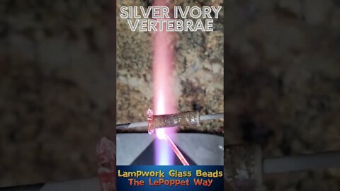 Lampwork Glass Beads: Silver Ivory Vertebrae