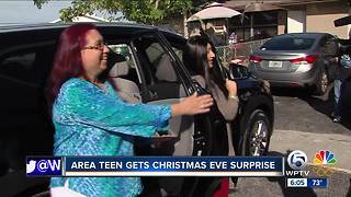 South Florida teen gets Christmas Eve surprise - a new vehicle