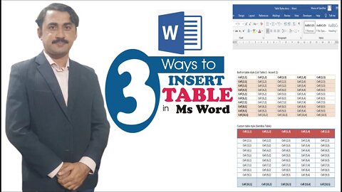 How to Create a Table using Draw Table option in MS Word|Sadar Khan Tv