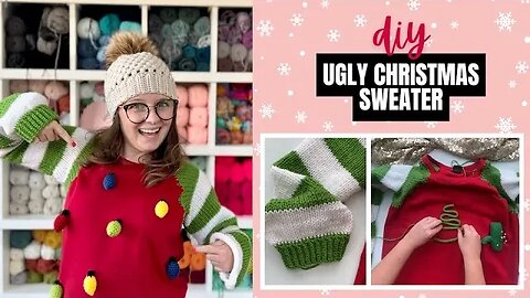 DIY Ugly Christmas Sweater using a Knitting Machine