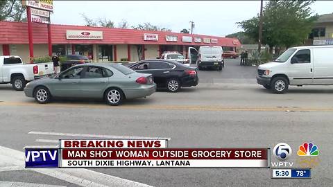 Man shot woman outside grocery store
