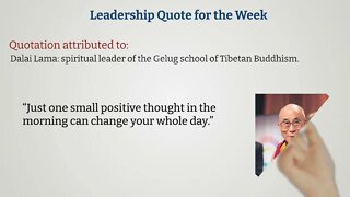 Leadership Tip for the Week & Motivational Quotation - October 10th, 2022