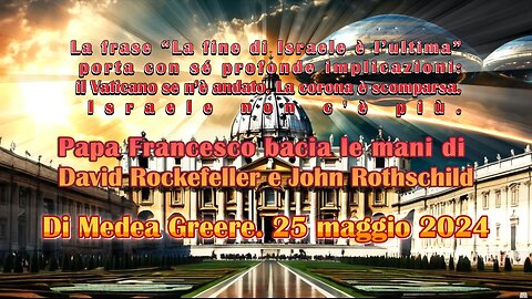 NEW 27/05/2024.Papa Francesco bacia le mani di David Rockefeller e John Rothschild