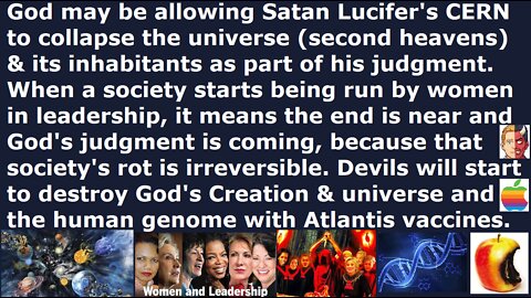God may be allowing Satan Lucifer's CERN to collapse the universe & its inhabitants as his judgment