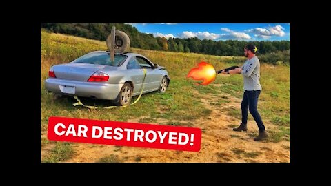 SHOOTING CARS With 6 GUNS!