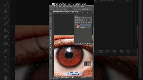eye colour change in Photoshop -short tutorial #shorts #youtube