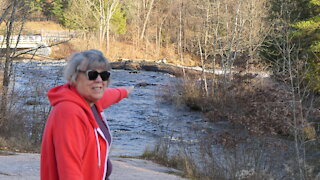 My Beautiful Bride of 51 year overlooking the Wolf River Falls Tributary