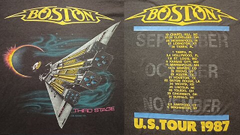 CURIOS for the CURIOUS 150: BOSTON, THIRD STAGE, US TOUR 1987, TSHIRT, 1986 HIDEAWAY HITS