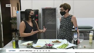 CafeYou vegan tasting: Pistachio Crusted Asparagus