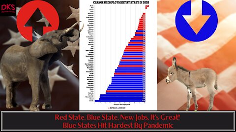 Red State, Blue State, New Jobs, It's Great! Blue States Hit Hardest By Pandemic
