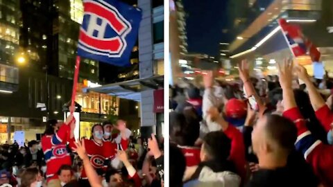 Here's What Montreal Looked Like After The Habs Beat The Leafs In Game 7 On Monday (VIDEO)