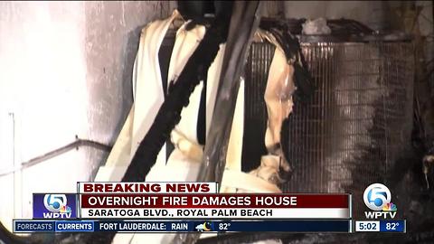 Overnight fire damages Royal Palm Beach home
