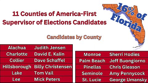 11 Florida County SOE Candidates Need Your Help