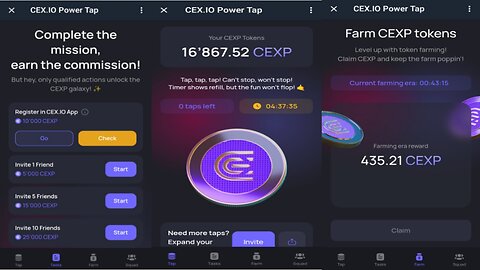 CEX.IO Power Tap | A New Crypto Mining Bot On Telegram