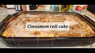 Cinnamon roll cake @PeaceBstill #cinnamonrolls