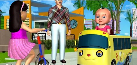 Johny Johny Yes Papa Nursery Rhyme | Part 6 - 3D Vehicles Rhymes & Songs for Children