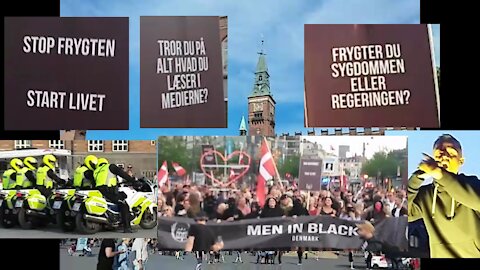 Men in Black, Denmark Demonstration Copenhagen 'Constitution Day'[05.06.2021]