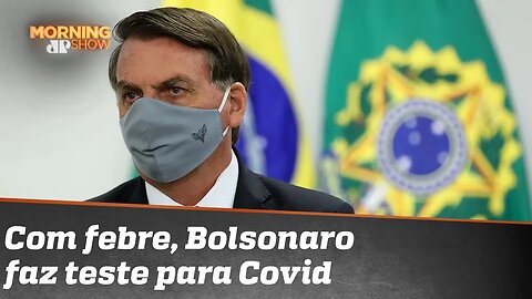 Com febre, Jair Bolsonaro faz exame e internet sobe #ForcaCovid