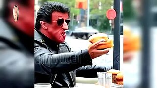 SYLVESTER STALLONE Eating HAMBURGUERS and DANCING - AI. @historyoftheworld852