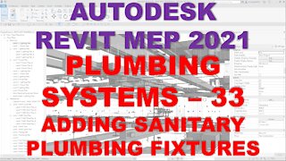 Autodesk Revit MEP 2021 - PLUMBING SYSTEMS - ADDING SANITARY PLUMBING FIXTURES