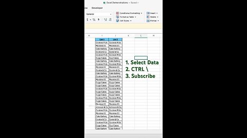 Comparison shortcut in #excel