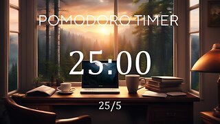 25/5 Pomodoro Technique 🌘 Lofi + Frequency for Relaxing, Studying and Working 🌘