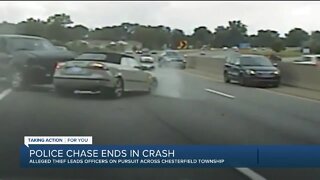 Chesterfield Township police chase ends in crash
