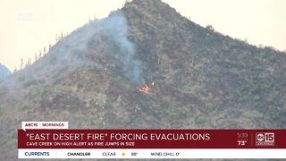 'East Desert Fire' grows to 1,500 acres, forcing evacuations