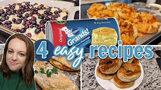 4 RECIPES USING CANNED BISCUIT DOUGH | WHAT TO MAKE WITH BISCUIT DOUGH??