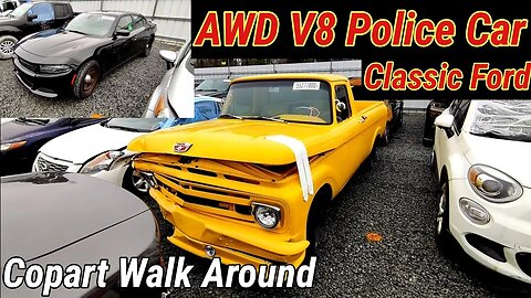 Copart Walk Around AWD V8 Police Car, Classic Ford Truck