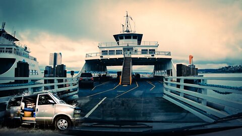 Took my Astro Van on a boat to an island