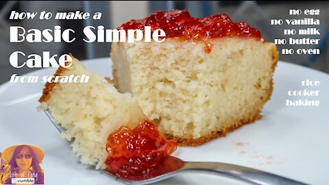How To Make A Basic Simple Cake From Scratch | No Egg-Milk-Vanilla-Butter
