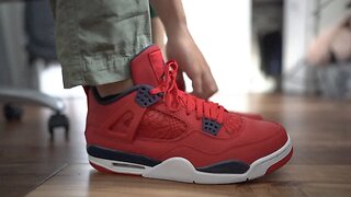 THESE ARE NOT WORTH $200! "FIBA" AIR JORDAN 4 ON FEET! WATCH BEFORE YOU BUY!