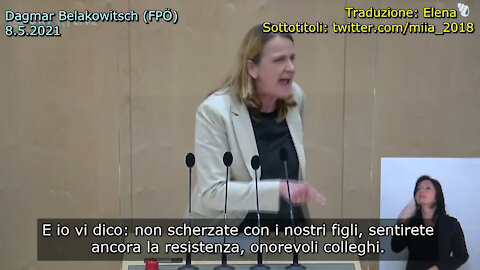 Dagmar Belakowitsch (FPÖ): "Non sacrificheremo i nostri figli per i vostri esperimenti" [SUB ITA]