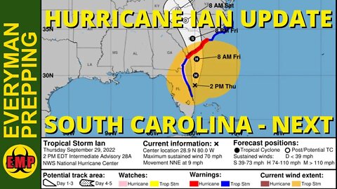 Hurricane Ian Update - Headed to South Carolina - You Better Be Ready