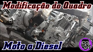 Modificação do Quadro 05 - Sunset 84 ( Moto a Diesel de Goiânia )