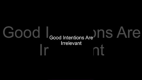 Good Intentions Are Irrelevant in Worship #shorts