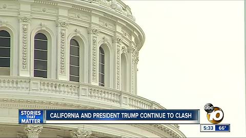 California and President Trump continue to clash