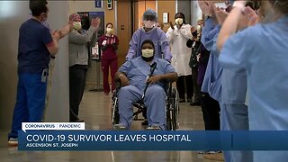 COVID-19 survivor leaves hospital
