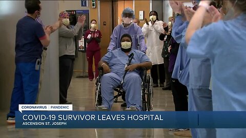 COVID-19 survivor leaves hospital