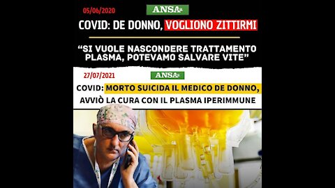 Covid19, Big Pharma: "suicidio" Dott. De Donno