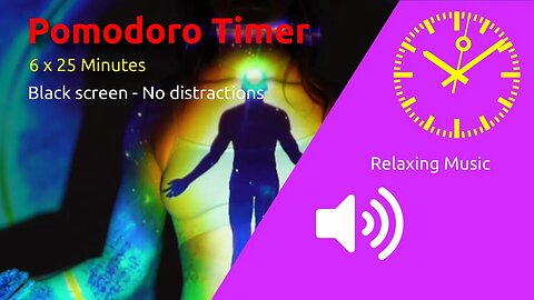 Pomodoro Timer 6 x 25min ~ Relaxing Music for Stress Relief ~ Calming Music ~ Relaxation, Sleep