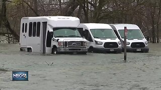 Rising waters flood parts of Green Bay