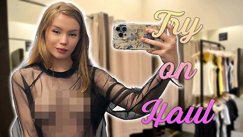 [4K] See-through Wet vs Dry Clothes Try on Haul 2024 _ Transparent Dry vs Wet Summer Clothing