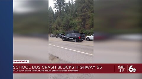 Accident involving School bus closes Highway 55