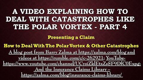 A Video Explaining How to Deal With Catastrophes Like the Polar Vortex Part 4
