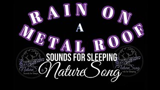 RAIN ON A METAL ROOF SOUNDS FOR SLEEPING | thunder | 8 hours | black screen