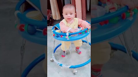 baby smiles funny video/ baby playing with swing#rumble